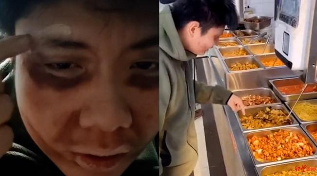 南京一高校食堂男生因抢座位扇女生耳光,目击者称脸都