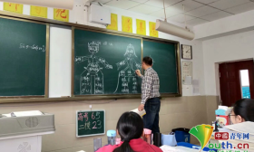 中学数学老师画“神板书”解释函数“亲子关系”