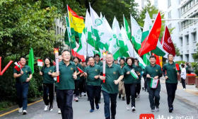 南京林业大学1200名师生接力奔跑为母校庆生