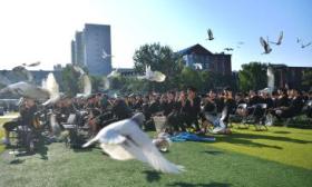 校园场景变成“时光掠影”拼图，北京化工大学学子给母校送毕业礼