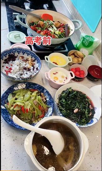 媽媽曬孩子高考前后伙食變化，網(wǎng)友：太真實(shí)