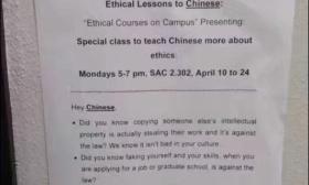 美一大学现辱华传单:华人学生抄袭造假 打嗝放屁