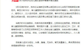 江西南昌发生疑似食物中毒事件 120名幼儿被送医