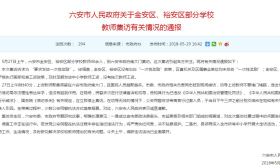 安徽六安市政府通报：没有拖欠教师工资 少数民警执法简单粗暴