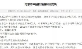 市招办：高中招生计划充足，100%入学，指标生590，一批次560！