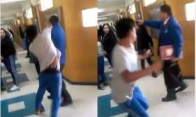 小学生课堂捣乱被赶出教室 藏身走廊等老师露面上去就是一拳
