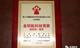如东县代表队荣获江苏省第三十届金钥匙科技竞赛团体一等奖