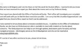 杜克大学禁止大声说中文？该校涉事教授已辞去主任职务