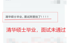 清华硕士程序员面试阿里里居然挂了 网友：本地考上去的吧