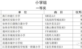 南通市教育局关于公布南通市第十四届中小学生独唱、独奏、独舞、器乐组合比赛结果的通知