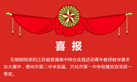 喜报！泰州两位教师双双荣获省基本功大赛一等奖