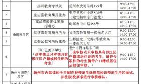 扬州市2019年下半年全国中小学教师资格考试（面试）报名公告