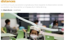法媒关注中国小学生戴“一米帽”复课：为法国复课提供灵感