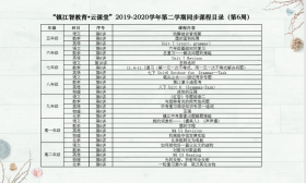 名师同步助学”第六周课程表来了！