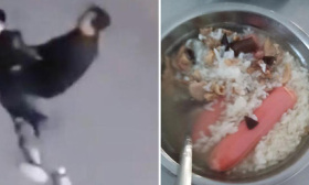 学生点外卖被按倒训斥？知情者：食堂菜馊，教官经常打人体罚