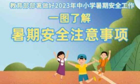 @师生家长，一图了解暑期安全注意事项