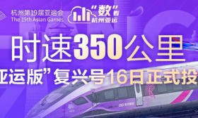 “数”看杭州亚运 | 时速350公里，“亚运版”复兴号16日正式投运