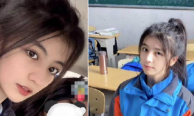 小说里的女主脸！女高中生分享高马尾视频，穿蓝色校服颜值引惊叹
