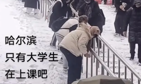 哈尔滨大学生直接变南极科考队，上学名场面出现，震惊南方同学