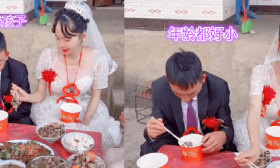 新郎新娘结婚，脸上稚气未脱像中学生，村民：当地人结婚早