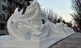国际大学生雪雕大赛落幕，哈工程“雪雕一条街”上线欢迎游客打卡