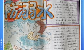 壹点海报｜山东中小学生“防溺水”手抄报日历展示