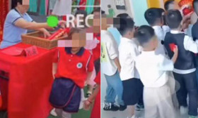 幼儿园办“幼儿集体婚礼”！新娘拦门讨红包，新郎扎堆塞红包......