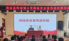 聊城市阳谷县阿城镇小学举办网络安全宣传进校园活动