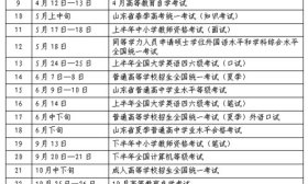 速收藏！2025年山东省教育考试时间安排表来了！