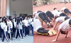網傳廣東多名中學生出操被地面燙傷