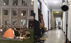 哈尔滨一高校宿舍太热，学生们半夜走廊操场打地铺，校方回应