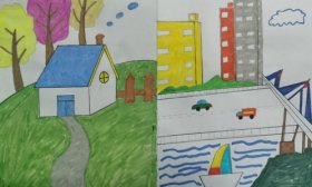 童画里的“家乡成长记” 济南彩虹湖小学萌娃用画笔勾勒时代变迁