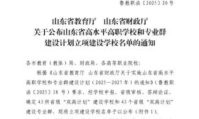 山东外事职业大学成功入选山东省“双高计划”建设学校